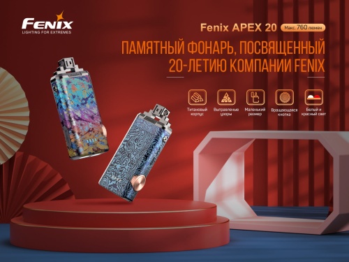 Фонарь Fenix APEX 20 Flashlight, Mix Iridescent, APEX20MI фото 8